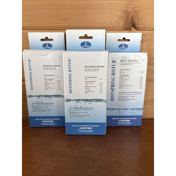 3 Boxes- HOTSPRING HOTUB Spa Mineral Cartridge 2 Pack Sticks Blue Spas Hot Tub - Picture 1 of 6